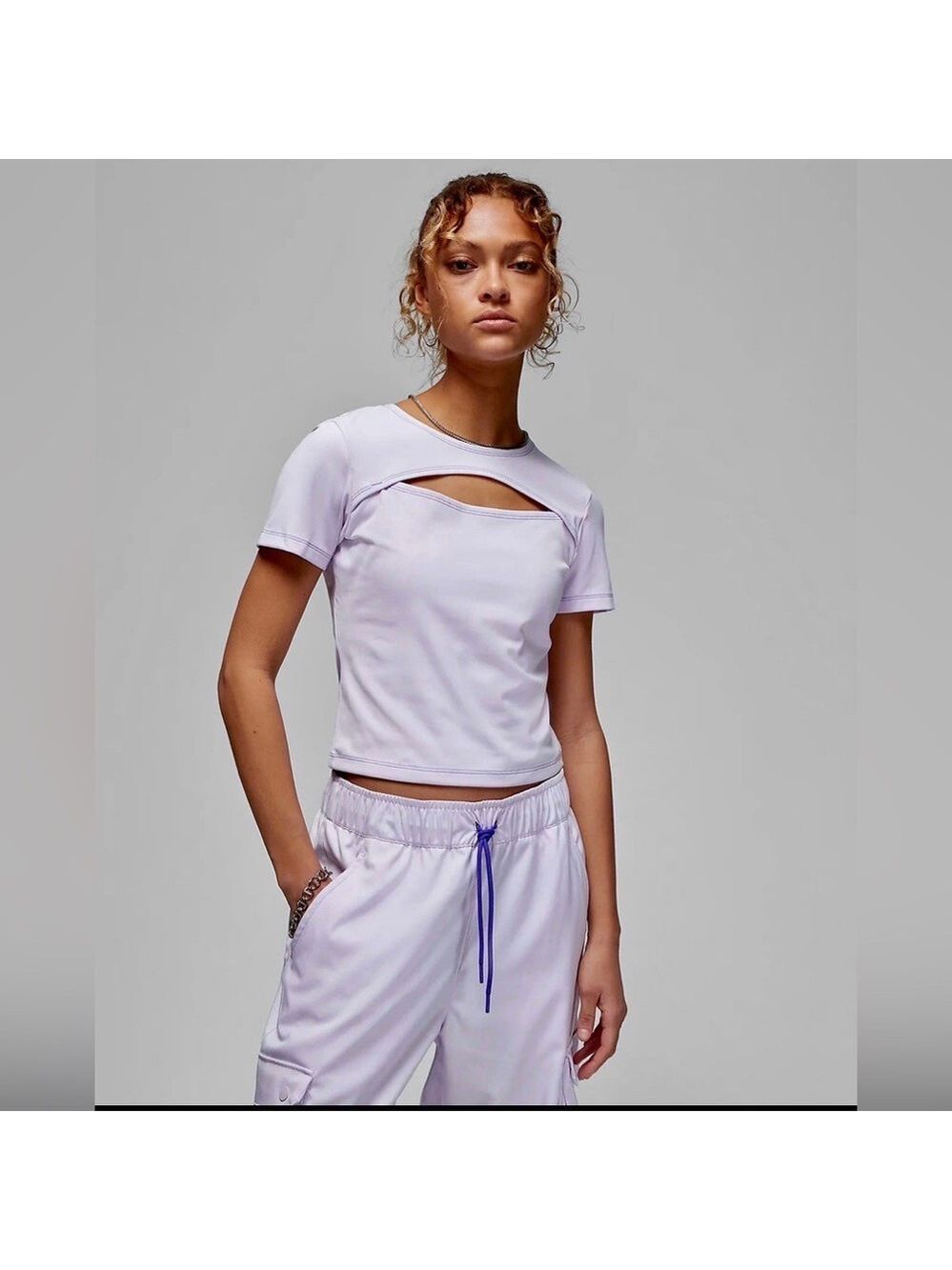 Jordan front cutout cropped top